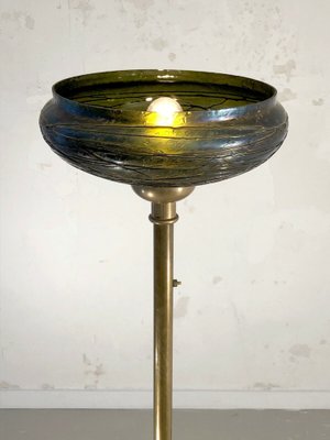 Bronze and Bohemian Glass Lamp from Pallme & Koenig, 1900s-NLF-1311939