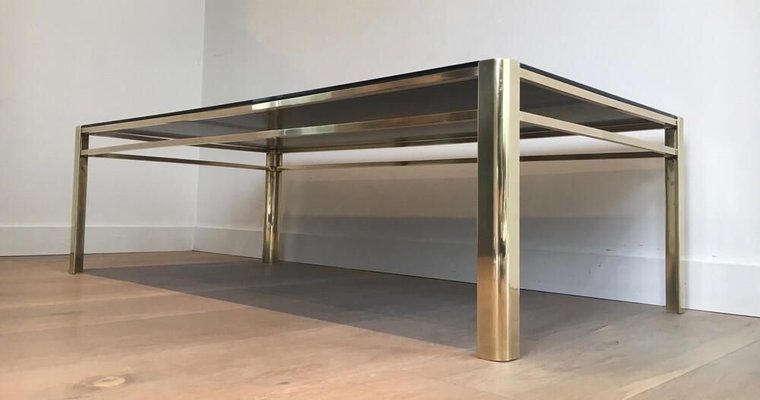 Bronze and Brass Coffee Table, France, 1970s-BA-900710