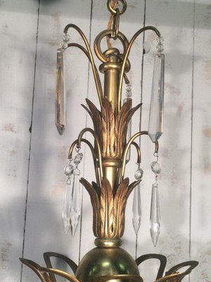 Bronze and Crystal Chandelier in the style of Maison Baguès-BA-1365621