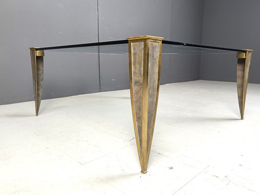 Bronze and Glass Coffee Table, 1970s-IRH-2028962