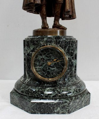 Bronze and Marble Flute Player Clock by C. A. Calmels, Late 1800s-RVK-944781