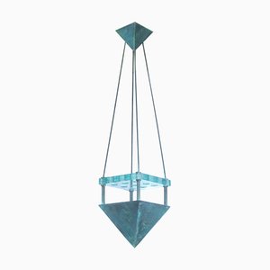 Bronze and Murano Glass Ceiling Lamp from Vistosi, 1987-DQG-583879