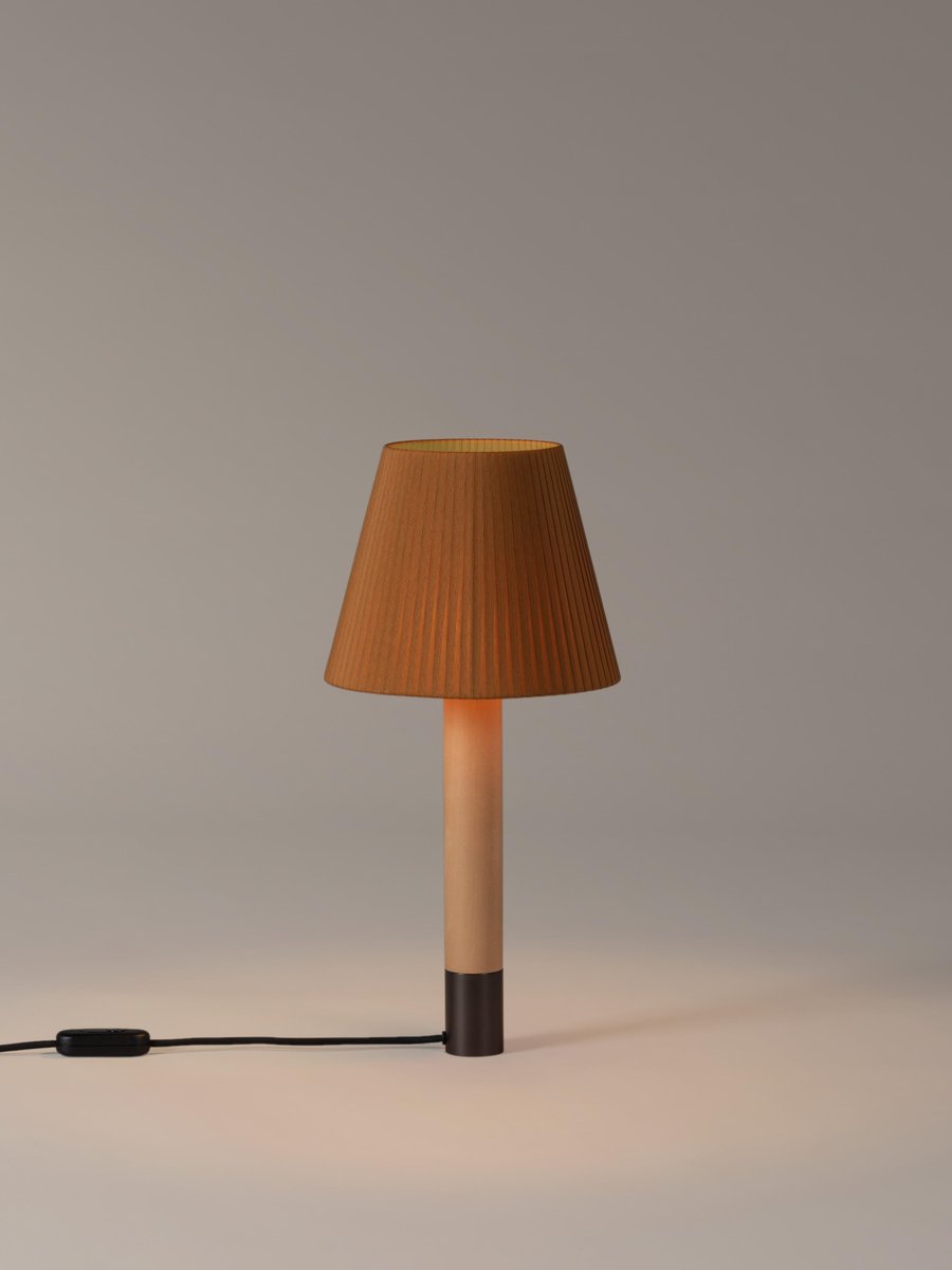 Bronze and Mustard Básica M1 Table Lamp by Santiago Roqueta for Santa & Cole