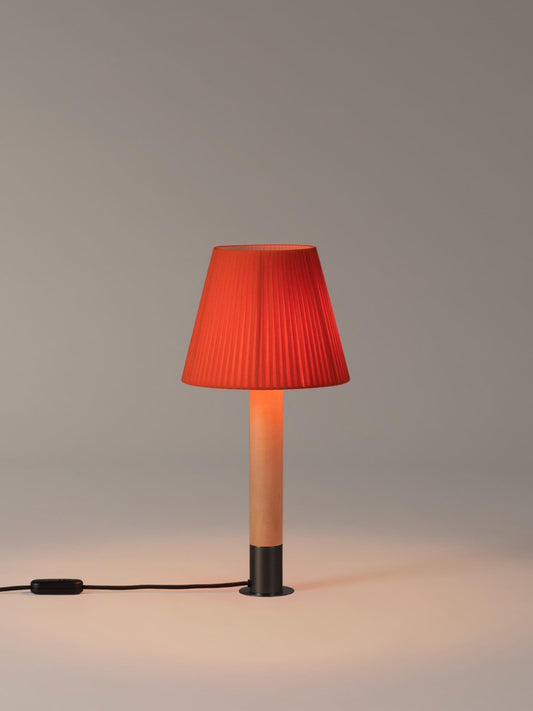 Bronze and Red Básica M1 Table Lamp by Santiago Roqueta for Santa & Cole