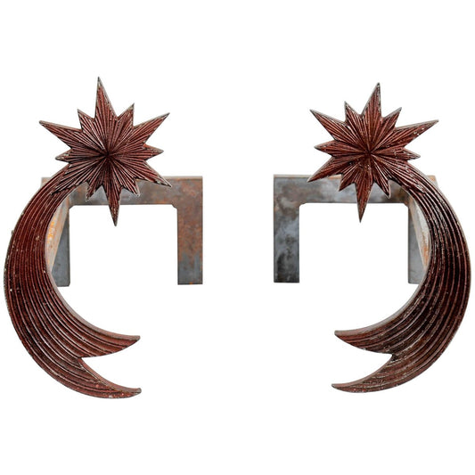 Bronze Andirons by Enzo Missoni, 1970s, Set of 2