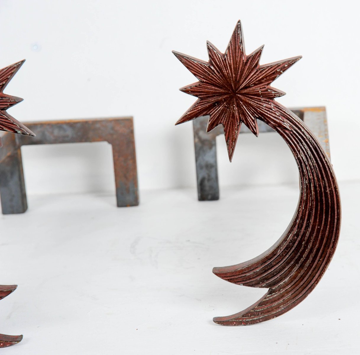 Bronze Andirons by Enzo Missoni, 1970s, Set of 2