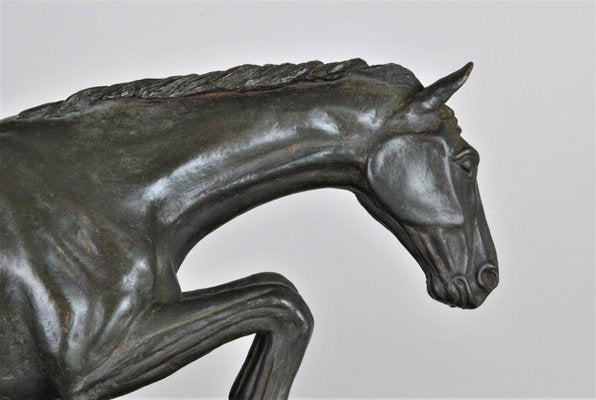 Bronze Art Object Depicting Steeplechase by Piga, 20th Century-SYQ-904486