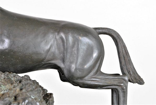 Bronze Art Object Depicting Steeplechase by Piga, 20th Century-SYQ-904486