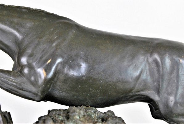 Bronze Art Object Depicting Steeplechase by Piga, 20th Century-SYQ-904486