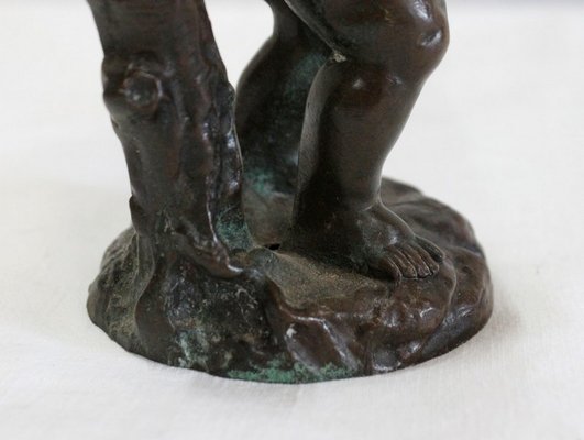 Bronze Bacchus Child Figureine by E. Pasteur, 19th Century-RVK-1056255