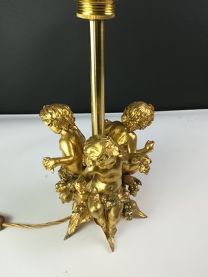 Bronze Bacchus Putti Table Lamp, 1900s-KDB-1293155