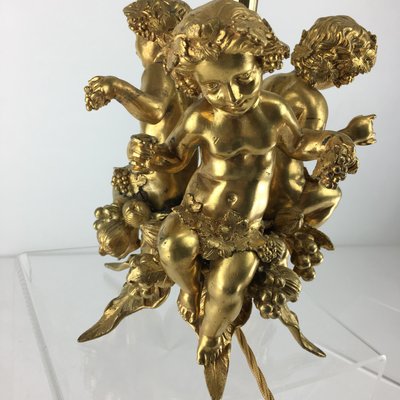 Bronze Bacchus Putti Table Lamp, 1900s-KDB-1293155