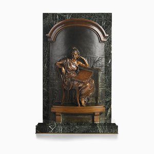 Bronze Bas-Relief on Marble Base by L-E Barrias-NQ-999831