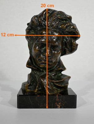 Bronze Beethoven Sculpture by P. Le Faguays, 1930s-RVK-1338946