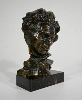 Bronze Beethoven Sculpture by P. Le Faguays, 1930s-RVK-1338946