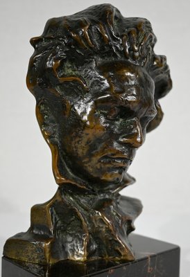 Bronze Beethoven Sculpture by P. Le Faguays, 1930s-RVK-1338946