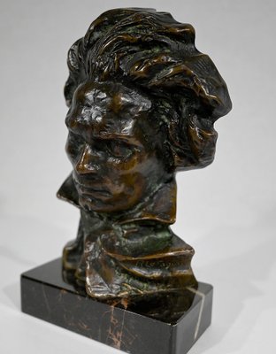 Bronze Beethoven Sculpture by P. Le Faguays, 1930s-RVK-1338946