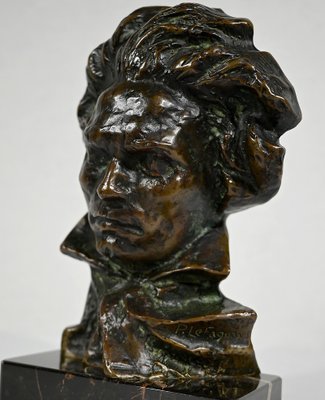 Bronze Beethoven Sculpture by P. Le Faguays, 1930s-RVK-1338946