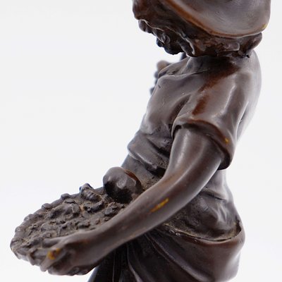 Bronze Boy with Butterfly by Auguste Moreau, France, 1890s-NYF-2019185