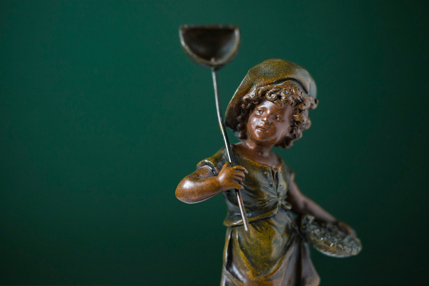 Bronze Boy with Butterfly by Auguste Moreau, France, 1890s