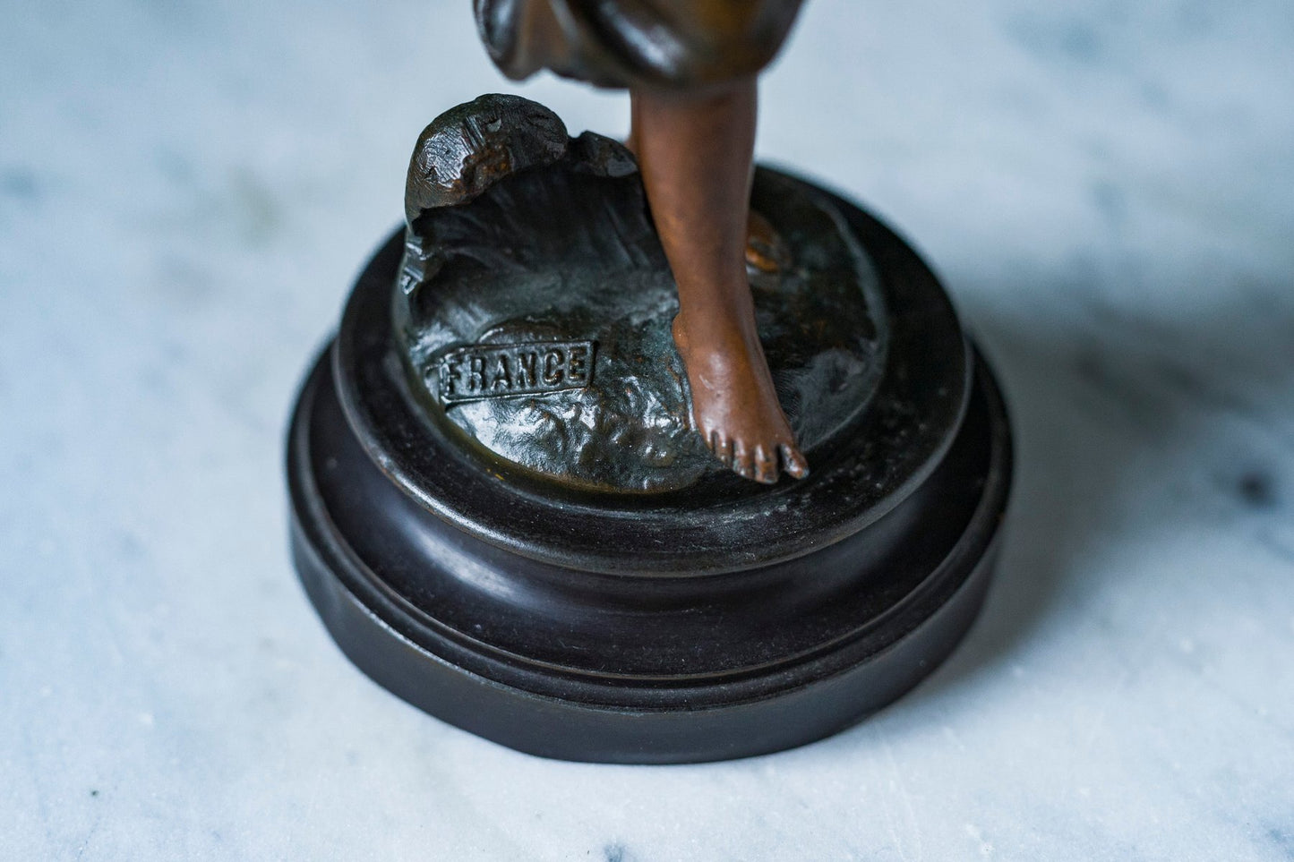 Bronze Boy with Butterfly by Auguste Moreau, France, 1890s