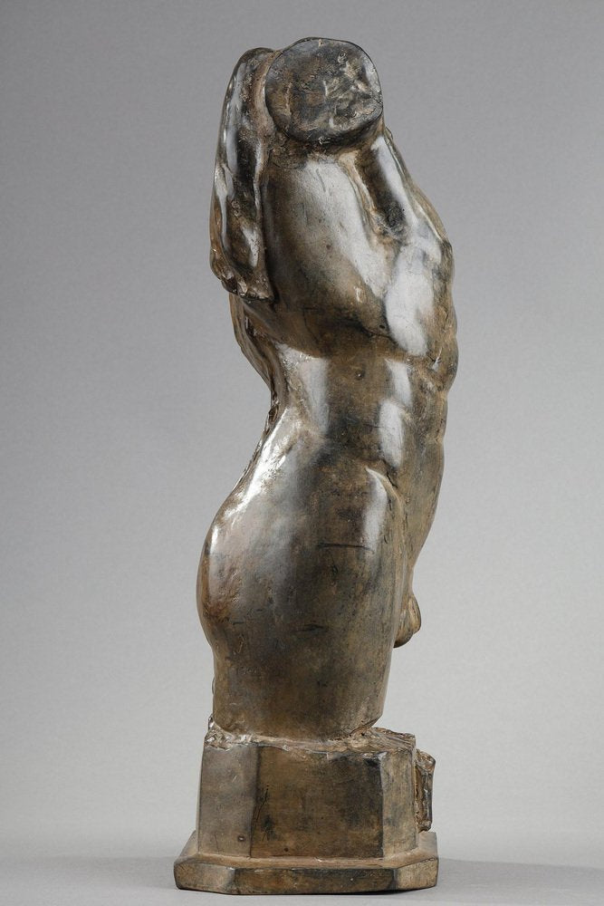 Bronze Bust of Naked Man attributed to Pierre Chenet, 1980s