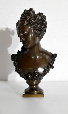 Bronze Bust of Woman, Late 1800s-RVK-1441909