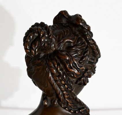 Bronze Bust of Woman, Late 1800s-RVK-1441909