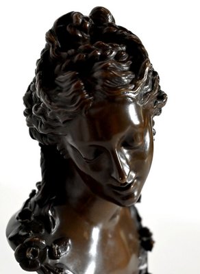 Bronze Bust of Woman, Late 1800s-RVK-1441909