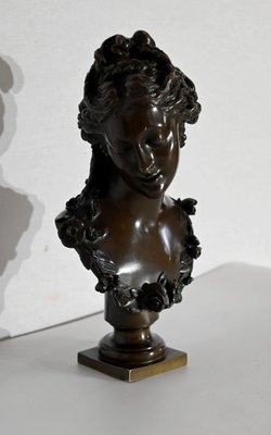 Bronze Bust of Woman, Late 1800s-RVK-1441909