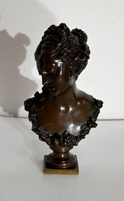 Bronze Bust of Woman, Late 1800s-RVK-1441909