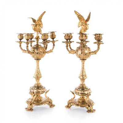 Bronze Candelabra. Russia, Set of 2-WMV-1127904