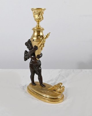 Bronze Candle Love with Blindfolded Eyes, 1890s-RVK-1793535