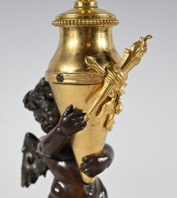 Bronze Candle Love with Blindfolded Eyes, 1890s-RVK-1793535