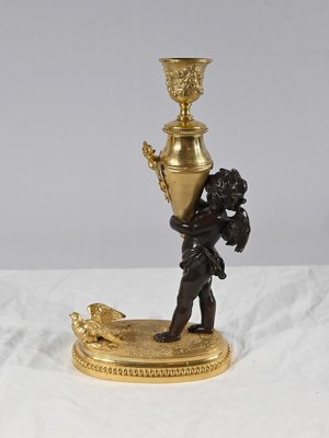 Bronze Candle Love with Blindfolded Eyes, 1890s-RVK-1793535