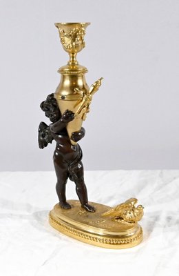 Bronze Candle Love with Blindfolded Eyes, 1890s-RVK-1793535