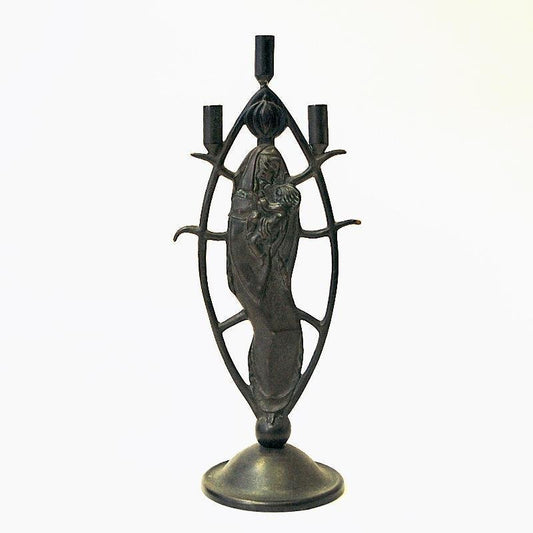 Bronze Candleholder by Oscar Antonsson for Ystad Metall, Sweden, 1930s