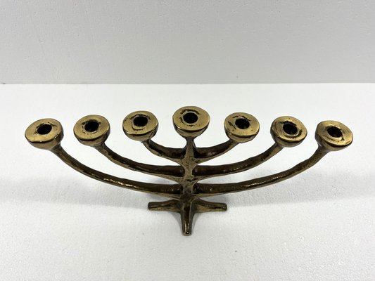 Bronze Candleholder Menorah by Harjes Metallkunst, 1960s-TU-2032192