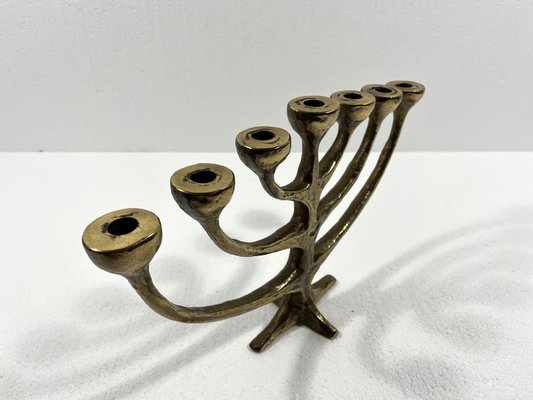 Bronze Candleholder Menorah by Harjes Metallkunst, 1960s-TU-2032192