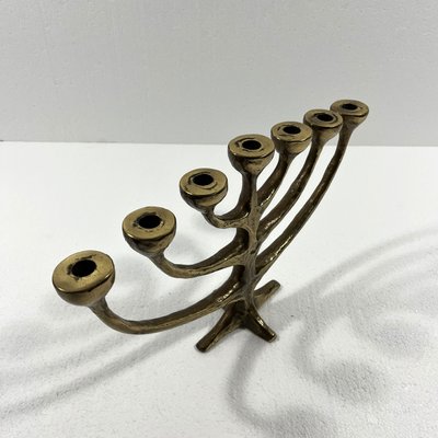 Bronze Candleholder Menorah by Harjes Metallkunst, 1960s-TU-2032192