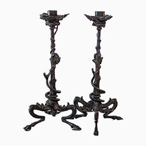 Bronze Candleholders by Victor Paillard, Set of 2-LA-837335