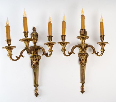 Bronze Candleholders, Set of 4-WFS-847320