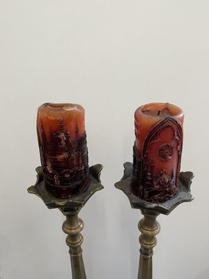 Bronze Candlesticks, Set of 2-BNU-1047735