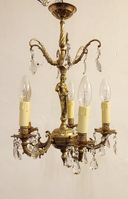 Bronze Ceiling Lamp, France, 1940s-RGF-1196519