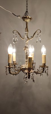 Bronze Ceiling Lamp, France, 1940s-RGF-1196519