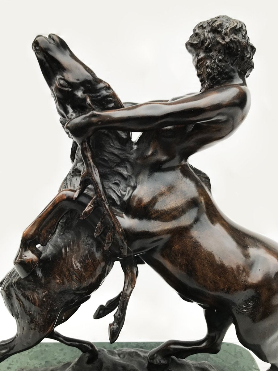 Bronze Centaur Fighting with Moose, 20th-Century