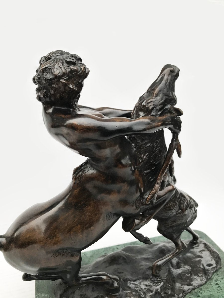 Bronze Centaur Fighting with Moose, 20th-Century