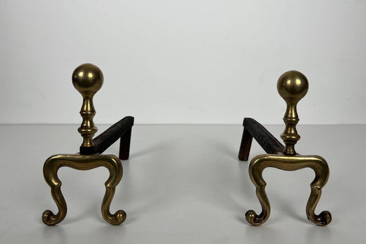 Bronze Chenets, 1920s, Set of 2