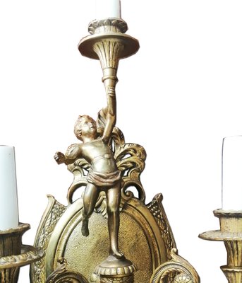 Bronze Cherub Sconces, 1930s, Set of 2-ODB-883004