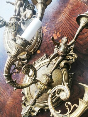 Bronze Cherub Sconces, 1930s, Set of 2-ODB-883004